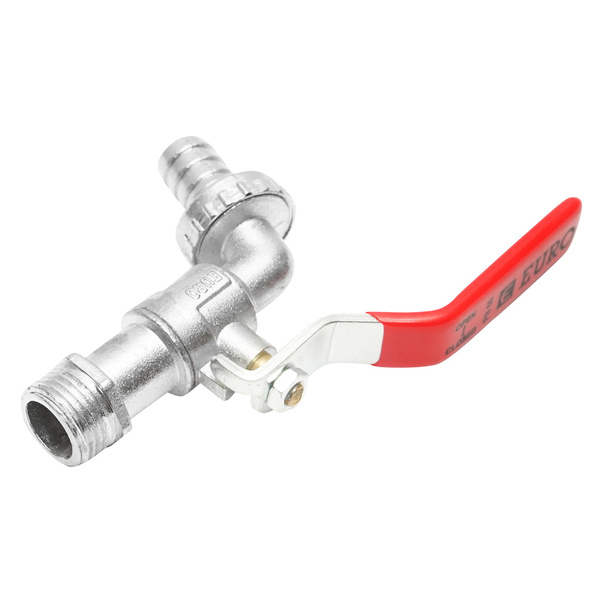 Service water tap 1/2x3/4 with ball and handle for the garden