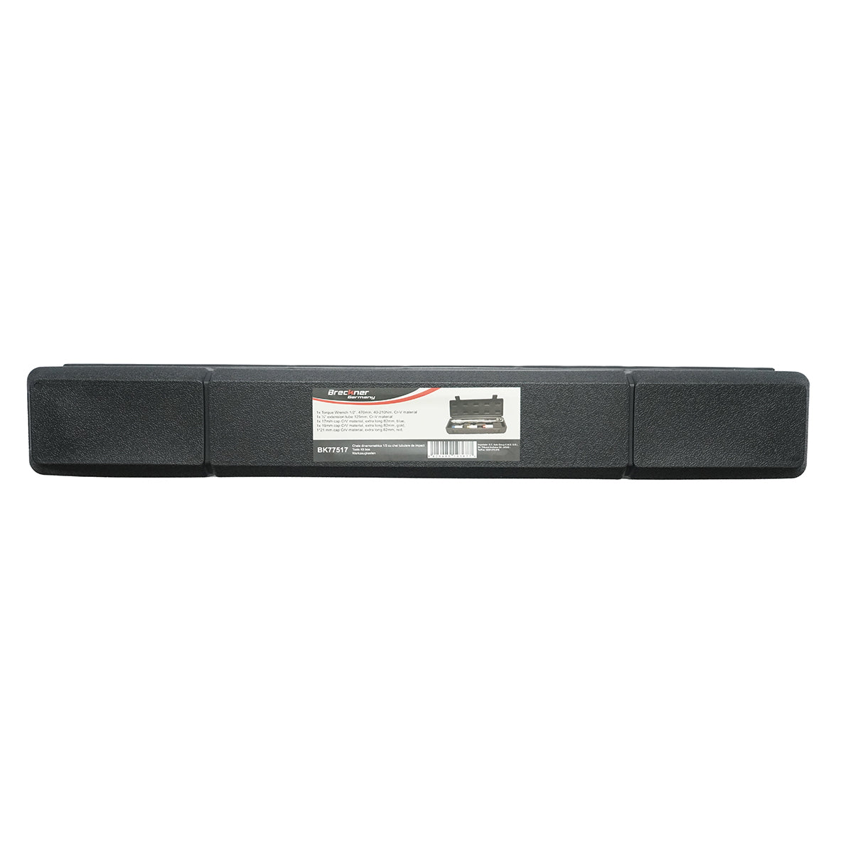 1/2 inch torque wrench set with 3 sockets 17, 19, 21 mm torque 40-210 Nm Breckner Germany