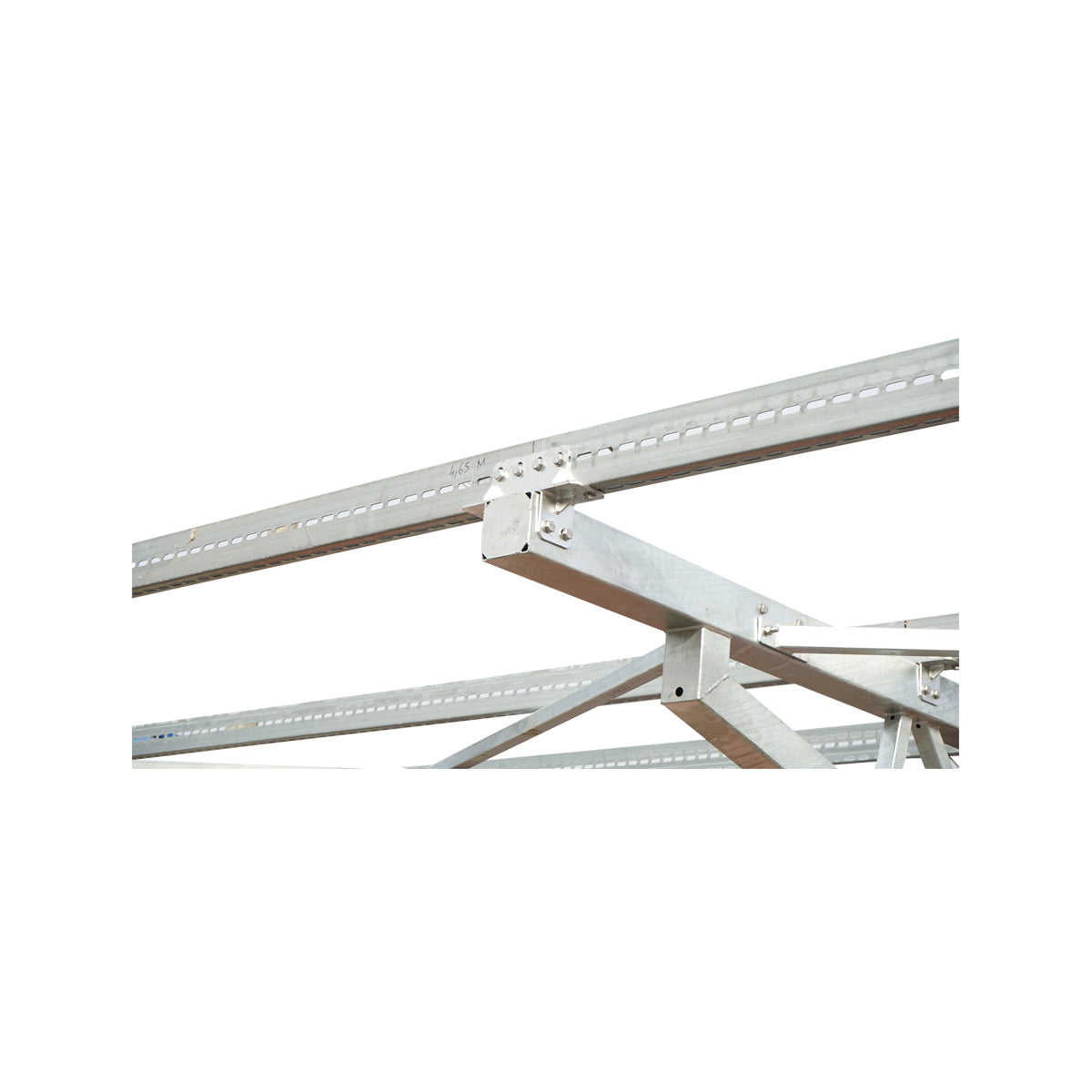 Carport for 2 cars with a system, structure for mounting photovoltaic solar panels (660W) 9.24KW
