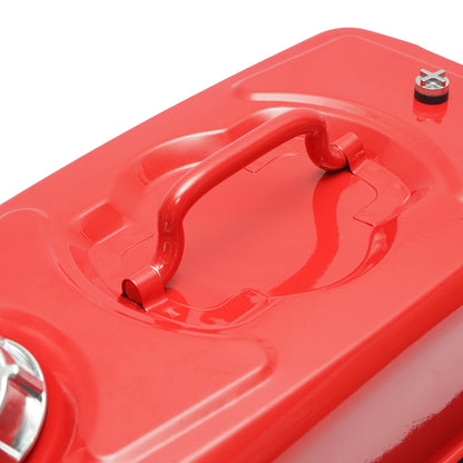 Horizontal metal canister 10L with flexible hose and screw cap