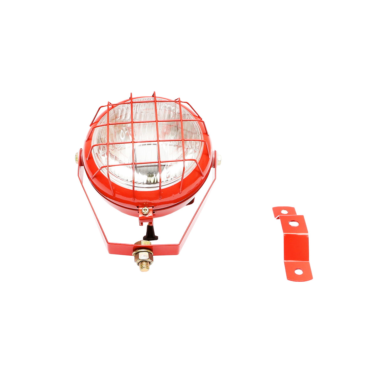 Adjustable orange work lamp, projector with switch for tractor or agricultural machinery 12V Breckner Germany