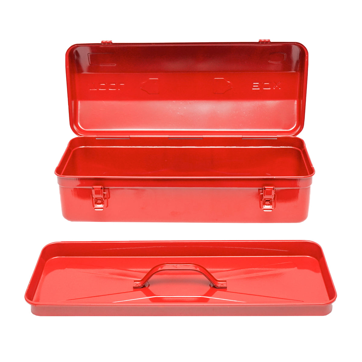 Red metal tool box 540x210x190mm Breckner Germany