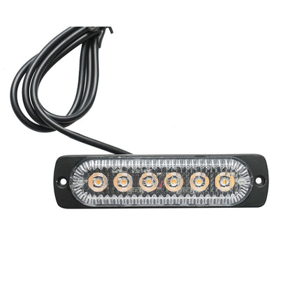 Set of 4 LED strobe lights 24W, 12-24V, yellow, control unit with 4 modules 110x28x12mm