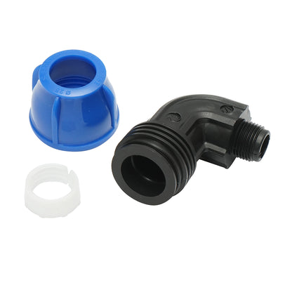 Compression fitting with external thread D25mmx1/2 inch PN16, for irrigation systems