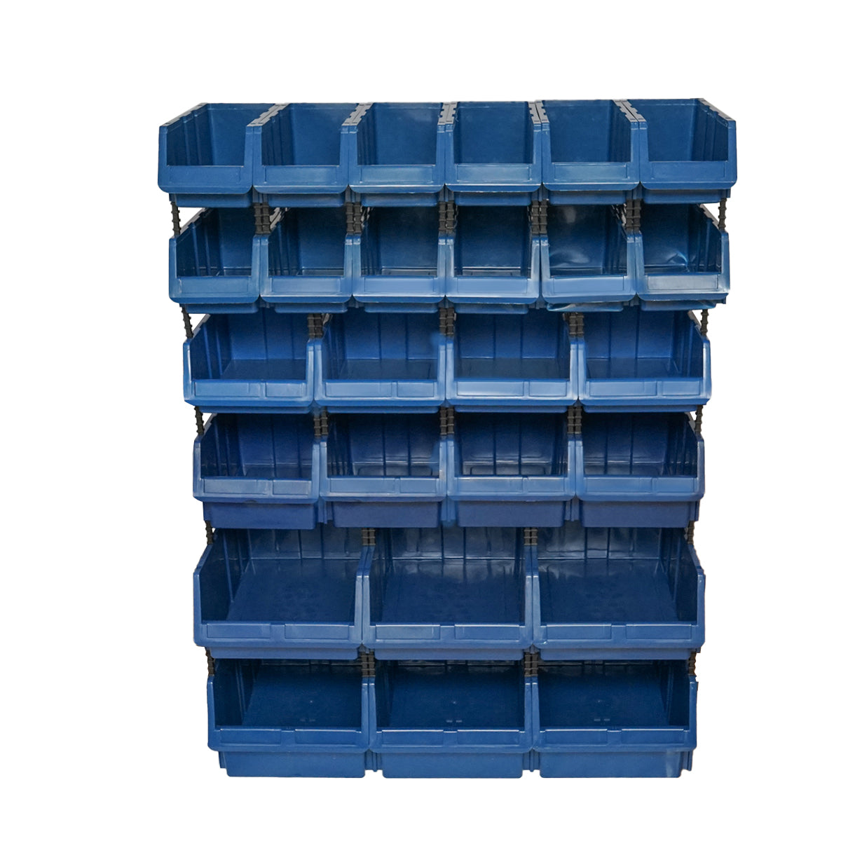 Stand with 26 boxes for storage / organization, blue plastic box, 1020x510x1350mm