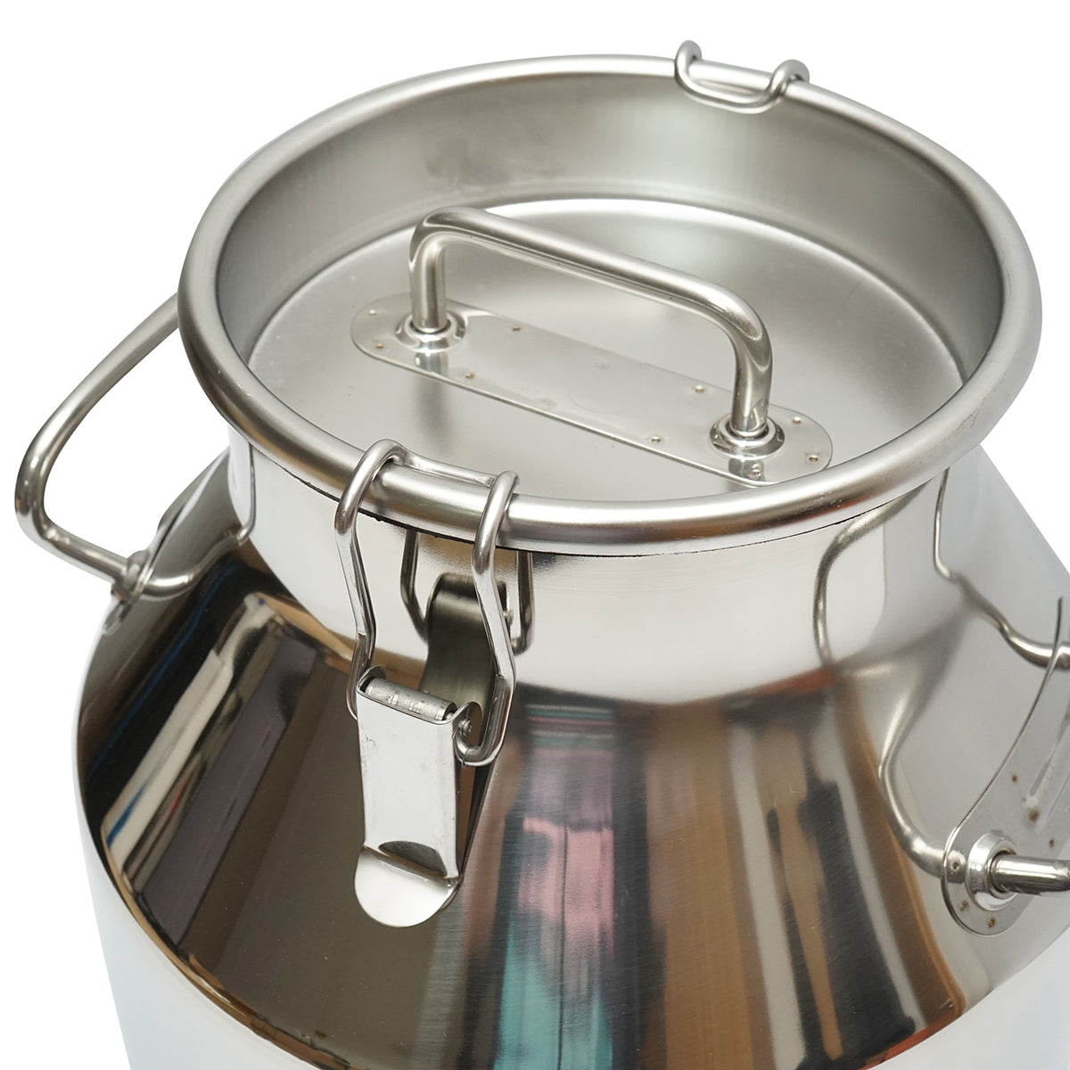 Stainless steel milk can with lid 20L cow milking machine Breckner Germany