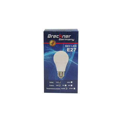 LED bulb 5W, 12V, E27 cool light 6500K, 450lm Breckner Germany