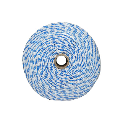 Roll of white-blue wire 3mm 3x0.2mm SS, 7.8 Ohm/m, 500m electric fence Breckner Germany