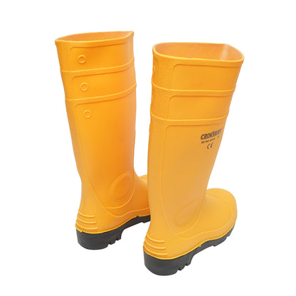 Rubber work boots, yellow, size 44 Crownman
