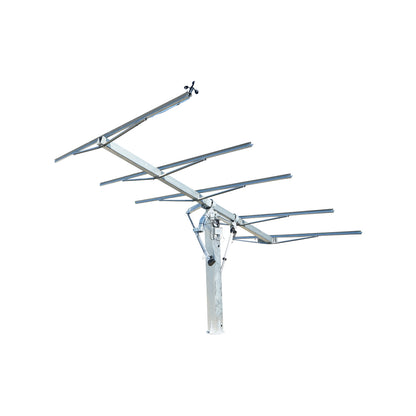 Complete mounting system, automatic solar tracker structure 4.7 KW, 8 panels of 590W with GPS and Breckner Germany wind sensor.