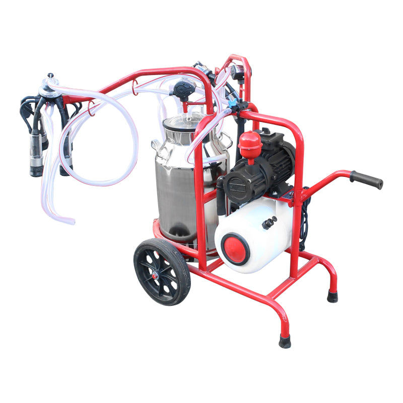 Milk milking machine 2-poster 40L stainless steel tank with bottle, vacuum reservoir Breckner Germany