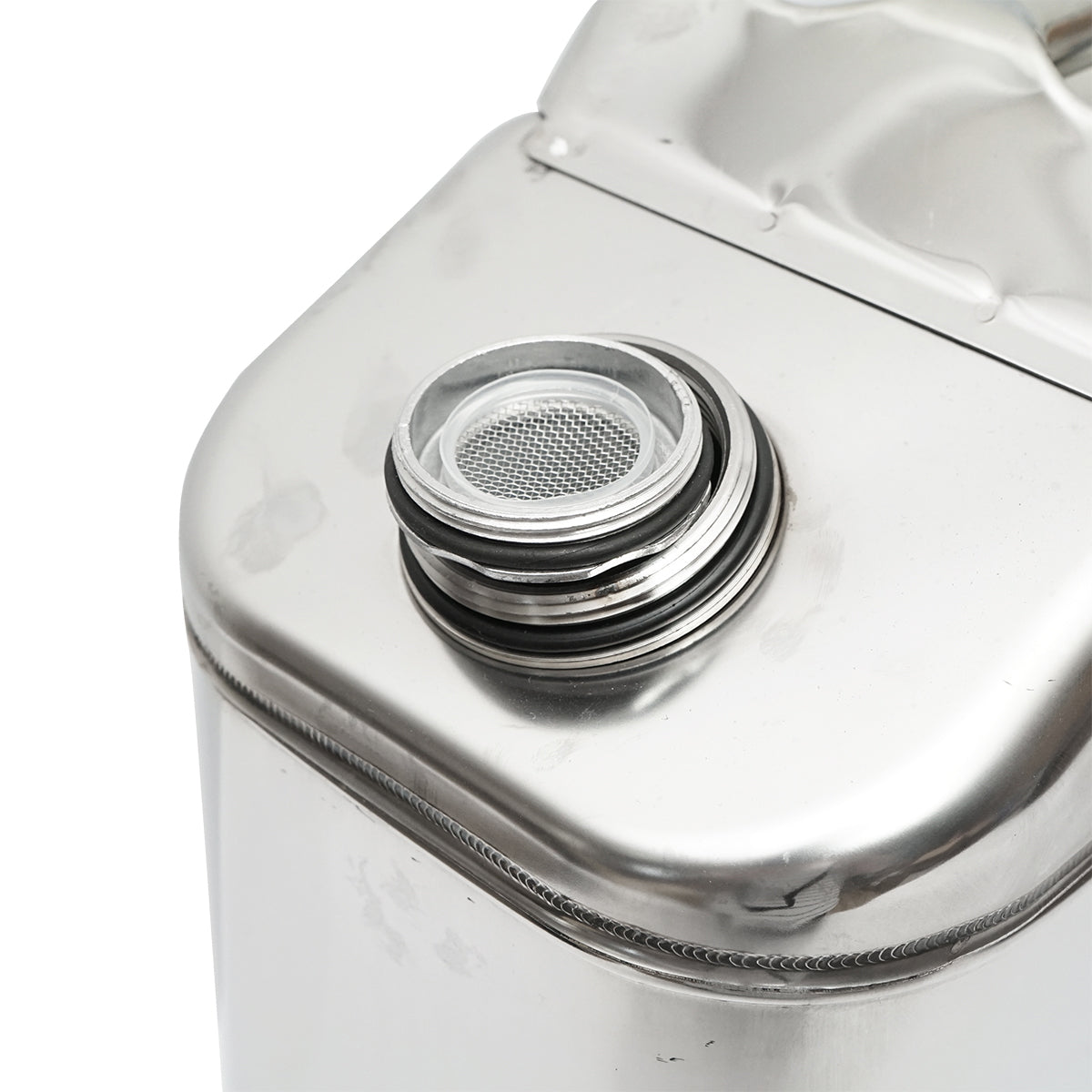 Stainless steel canister 20L with flexible hose and screw cap