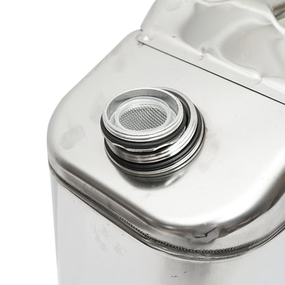 Stainless steel canister 20L with flexible hose and screw cap