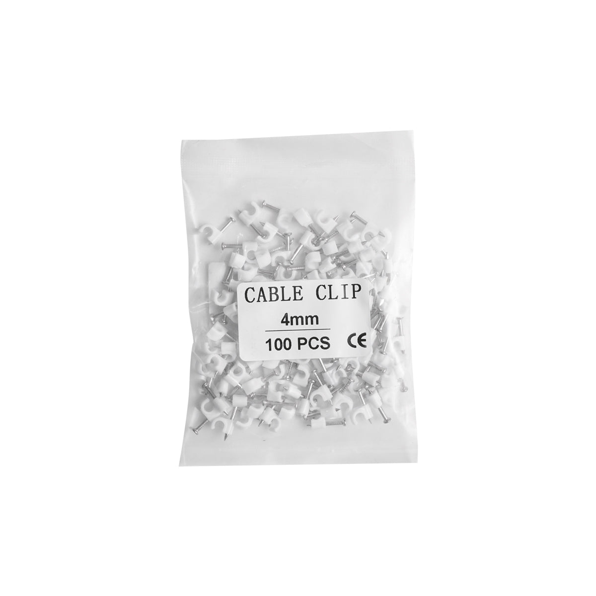 4mm nail clamp for cable fixing, 100 pcs