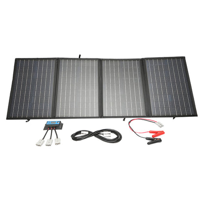 150W monocrystalline photovoltaic solar panel, foldable suitcase type with 12V/20A voltage regulator Breckner Germany