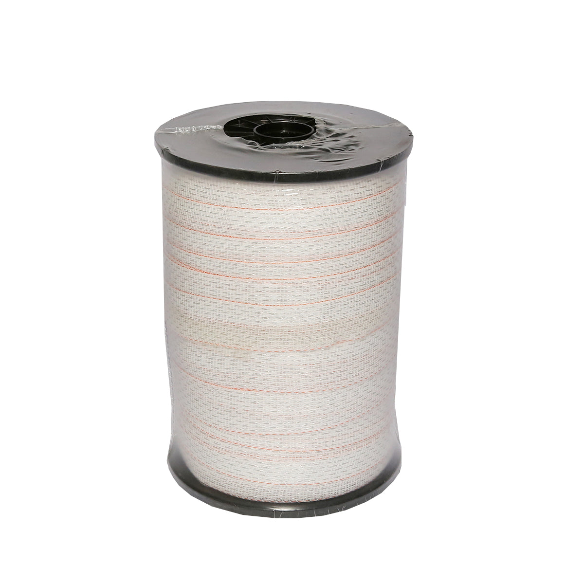 White-orange band roll, width 40mm 10x0.3mm with a length of 200m, resistance 1ohm/m electric fence Breckner Germany