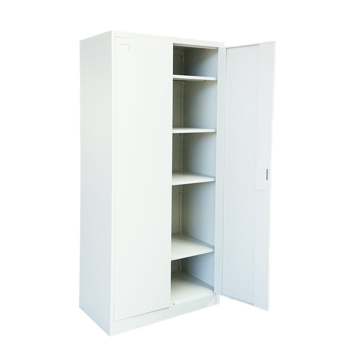 Metal cabinet locker type 1950x920x500mm with 2 secured doors, shelves and bar, gray Breckner Germany