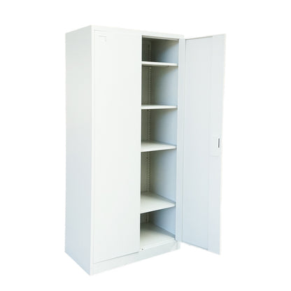 Metal cabinet locker type 1950x920x500mm with 2 secured doors, shelves and bar, gray Breckner Germany