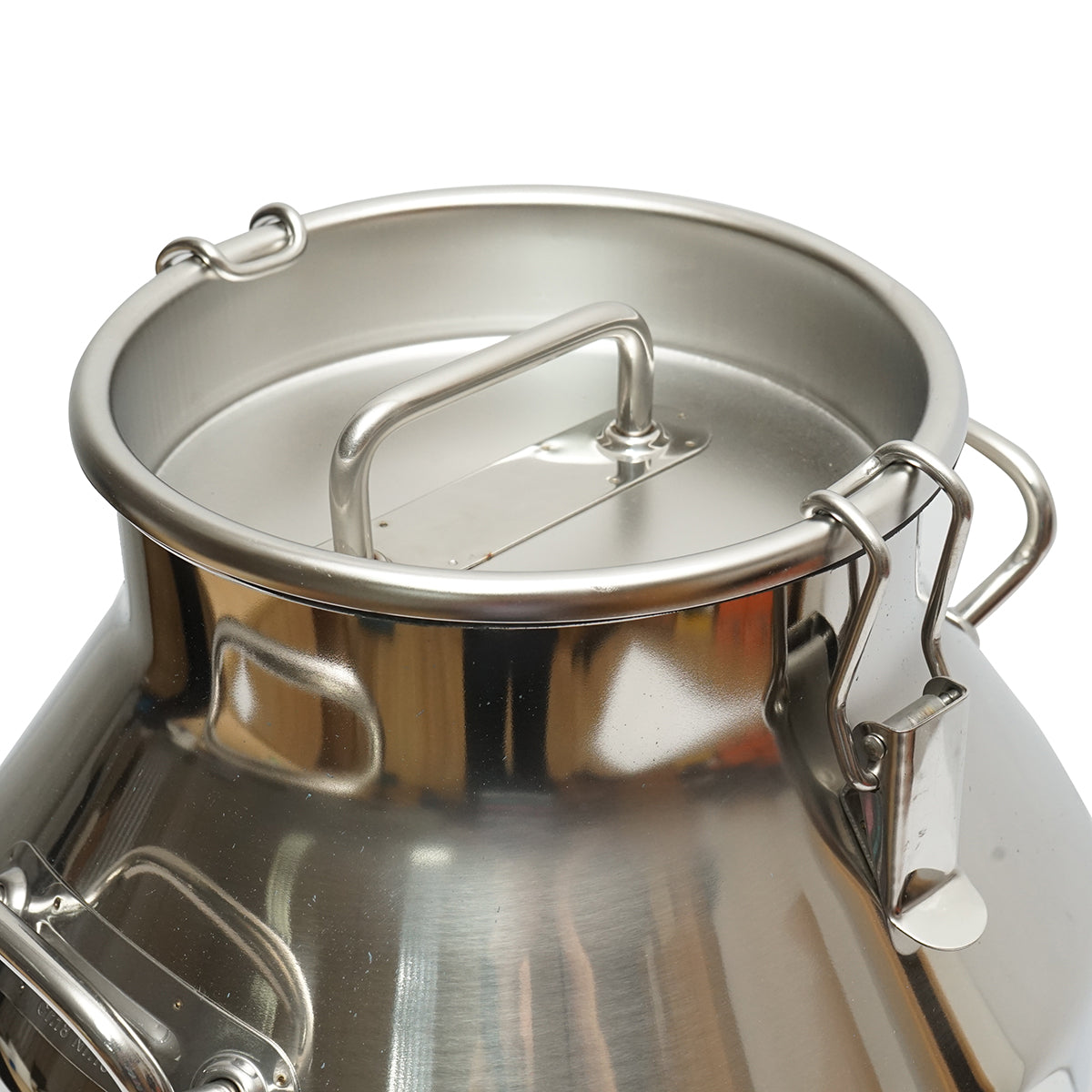 Stainless steel milk can with lid 30L cow milking machine Breckner Germany