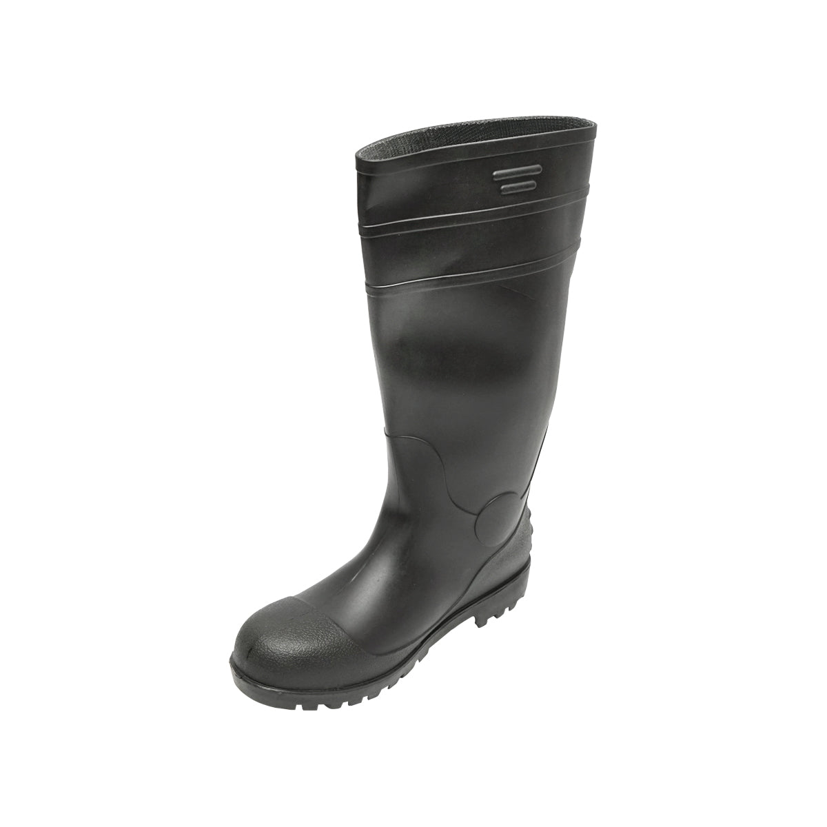 Black PVC work boots with steel toe size 40 005GB