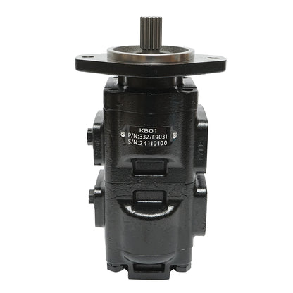 Triple hydraulic pump with valve 37/33CC for loader, Manitou JCB OEM code 332/F9031, 20/925581, 333/G5391, 7049532007