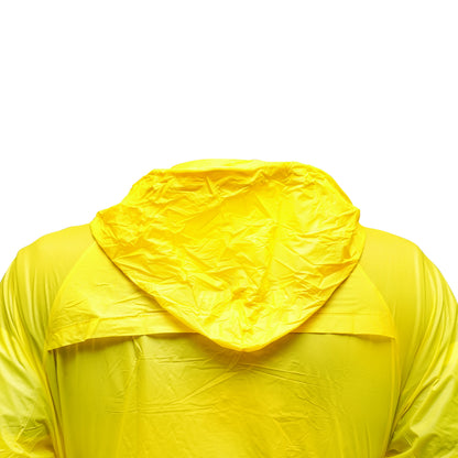 Waterproof hooded poncho L made of PVC, 2 pockets, snap closure, yellow Breckner Germany