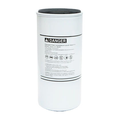 Filter for removing particles from diesel tank, maximum pressure 3.4 Bar, flow rate 94.6 L/min, 30 microns, 1 1/2 -16 UNF Breckner Germany