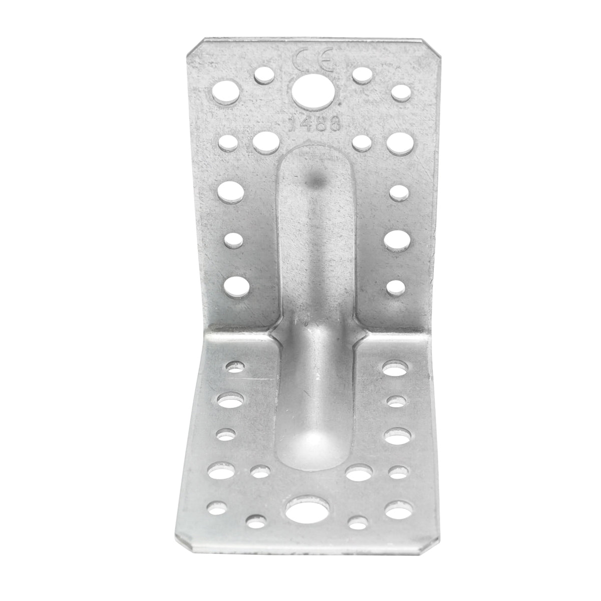 Bracket with reinforcement 90x90x65x2.5mm for solar panel roof mounting on metal sheet