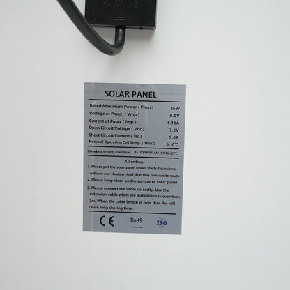 25W Monocrystalline solar panel LED lamp with motion sensor and remote control Breckner Germany