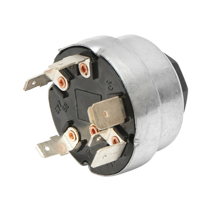Ignition switch with key, 12V, 7 pins, 50mm diameter, 21mm mounting thread for Fiat, Case IH