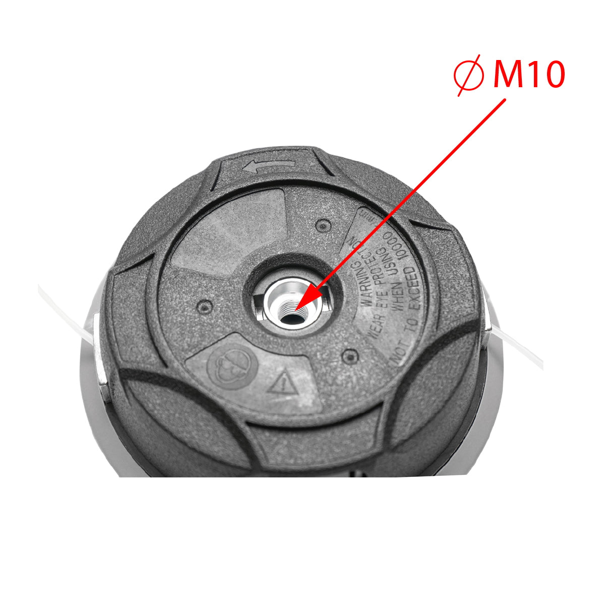 Universal drum cap for brush cutter with wire fi2.5mm and M10 x P1.25LH screw thread Breckner Germany