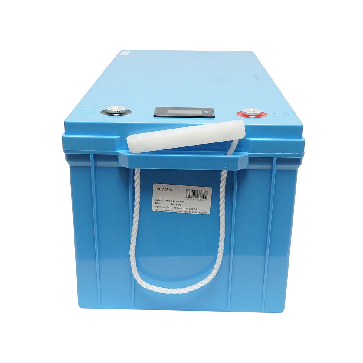 Li-ion LifePo4 Battery 25.6V, 100Ah with BMS, Bluetooth, LCD display and temperature protection Breckner Germany