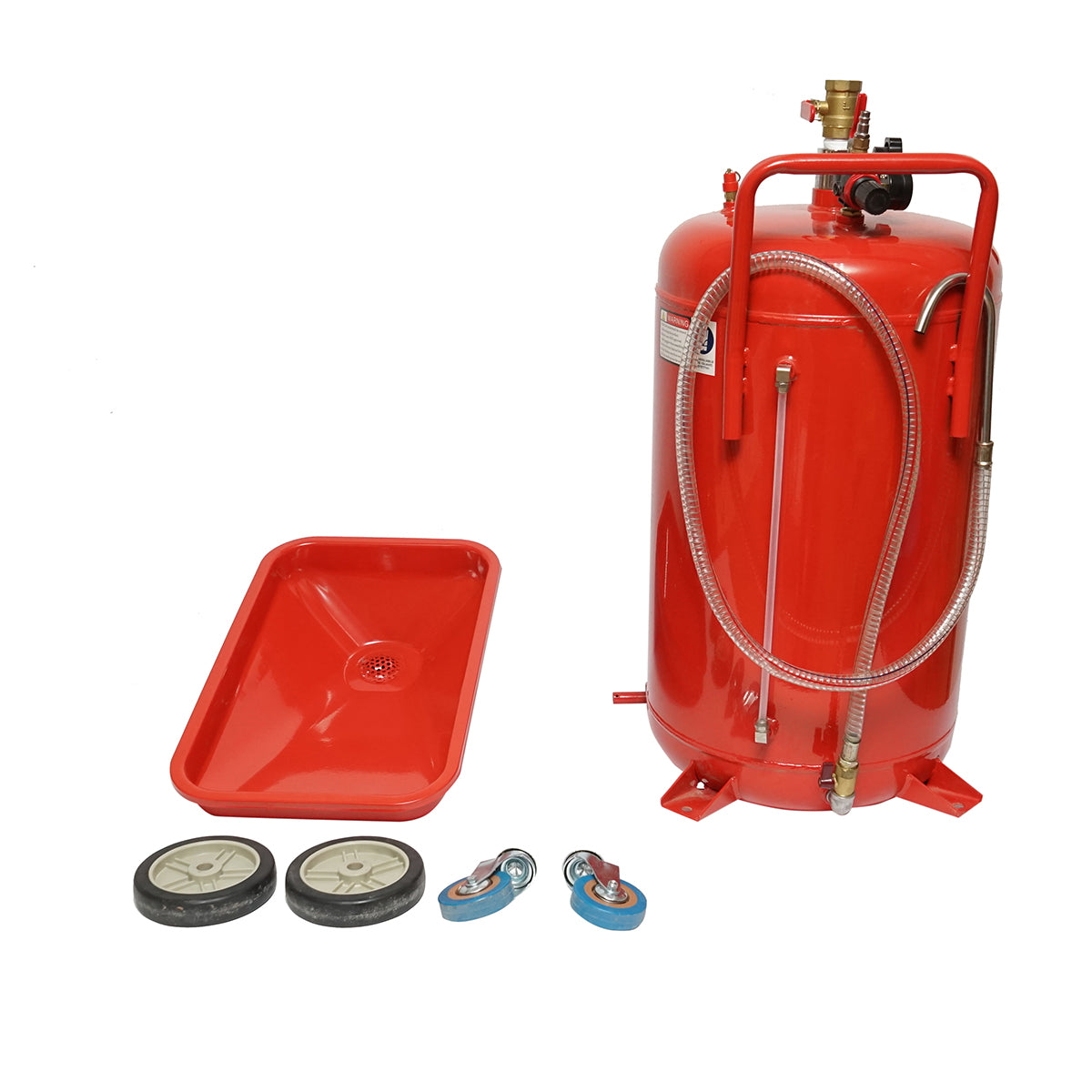 80L oil recovery unit with funnel and pneumatic emptying system