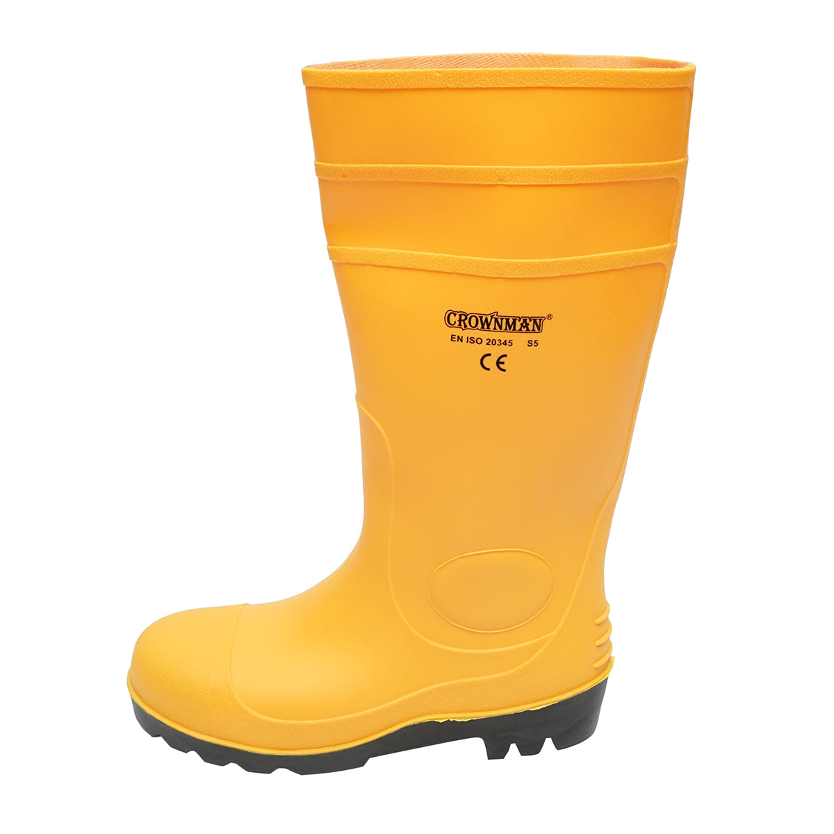 Rubber work boots, yellow, size 45 Crownman