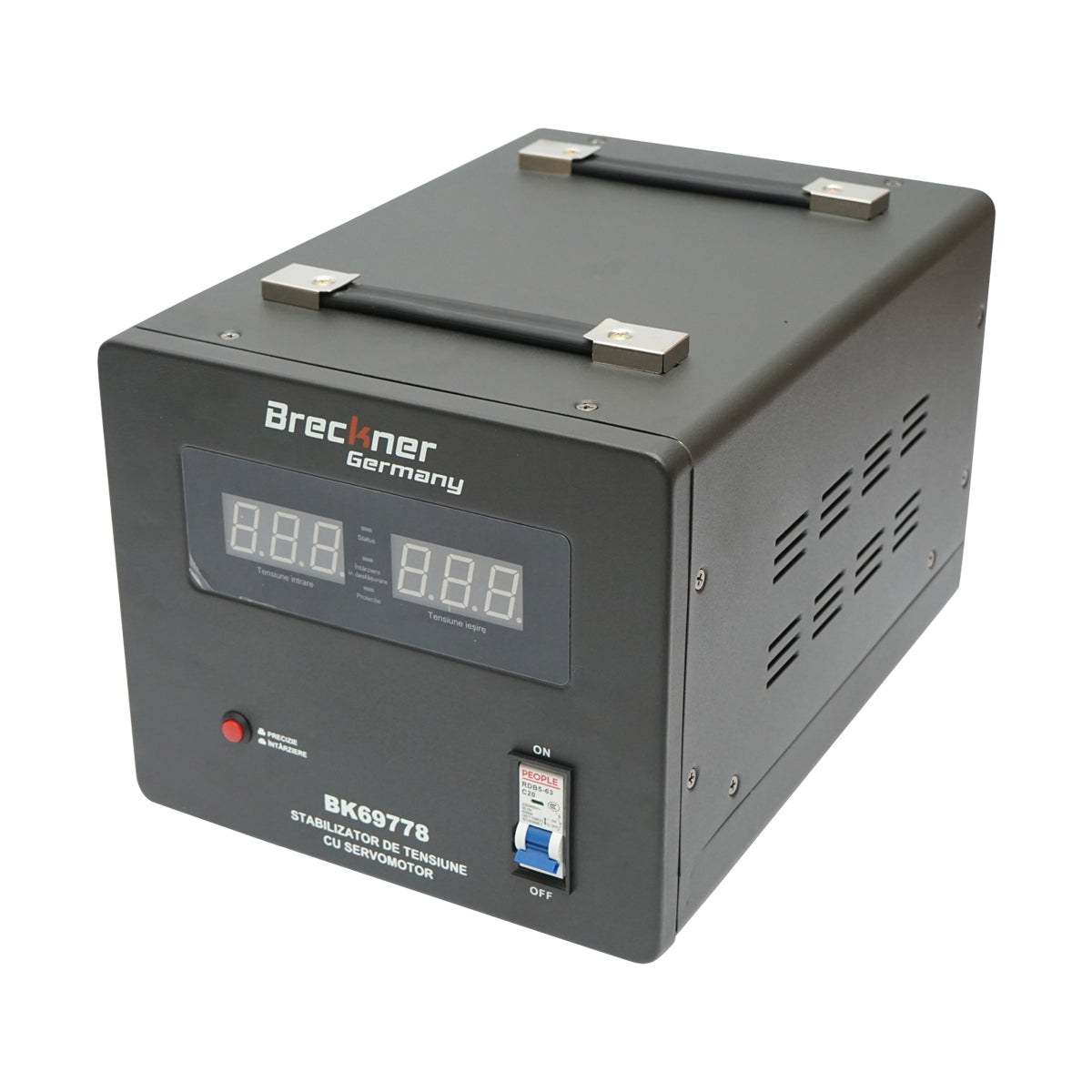 Automatic voltage stabilizer 3000VA single-phase with servomotor Breckner Germany