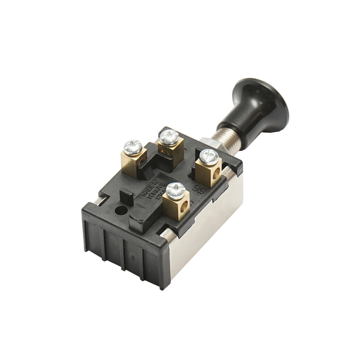 Short on-off switch 12V/5A pull switch with metal fastening nut Breckner Germany