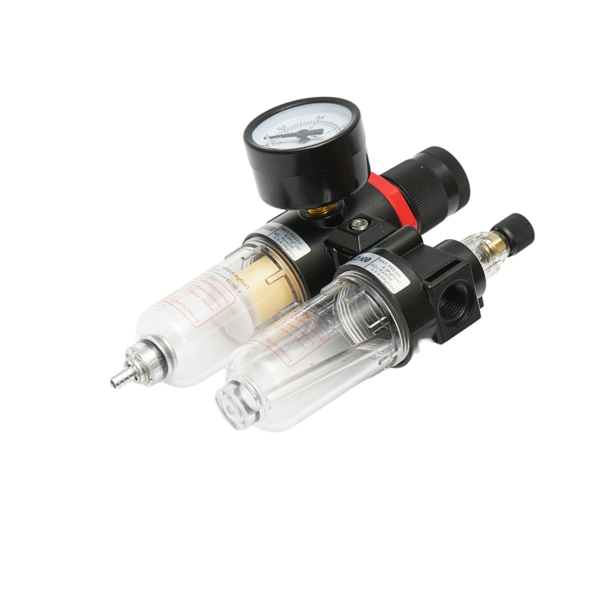 Air filter and lubricator with a maximum pressure regulator of 1 MPa, 1/4 connection
