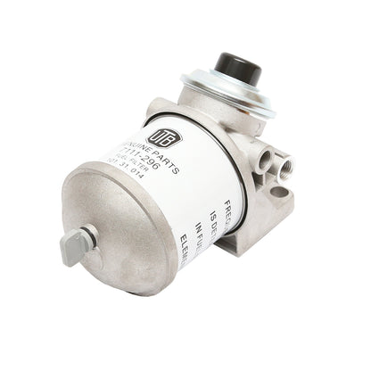 Diesel filter battery with a priming pump at 90 degrees with CAV filter