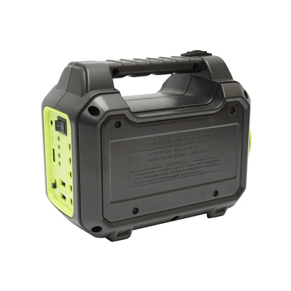 Portable LED lighting kit with 4 bulbs/projector, FM radio, solar panel, and 3.7V battery, 10000 mAH for fishing camping GD-8072