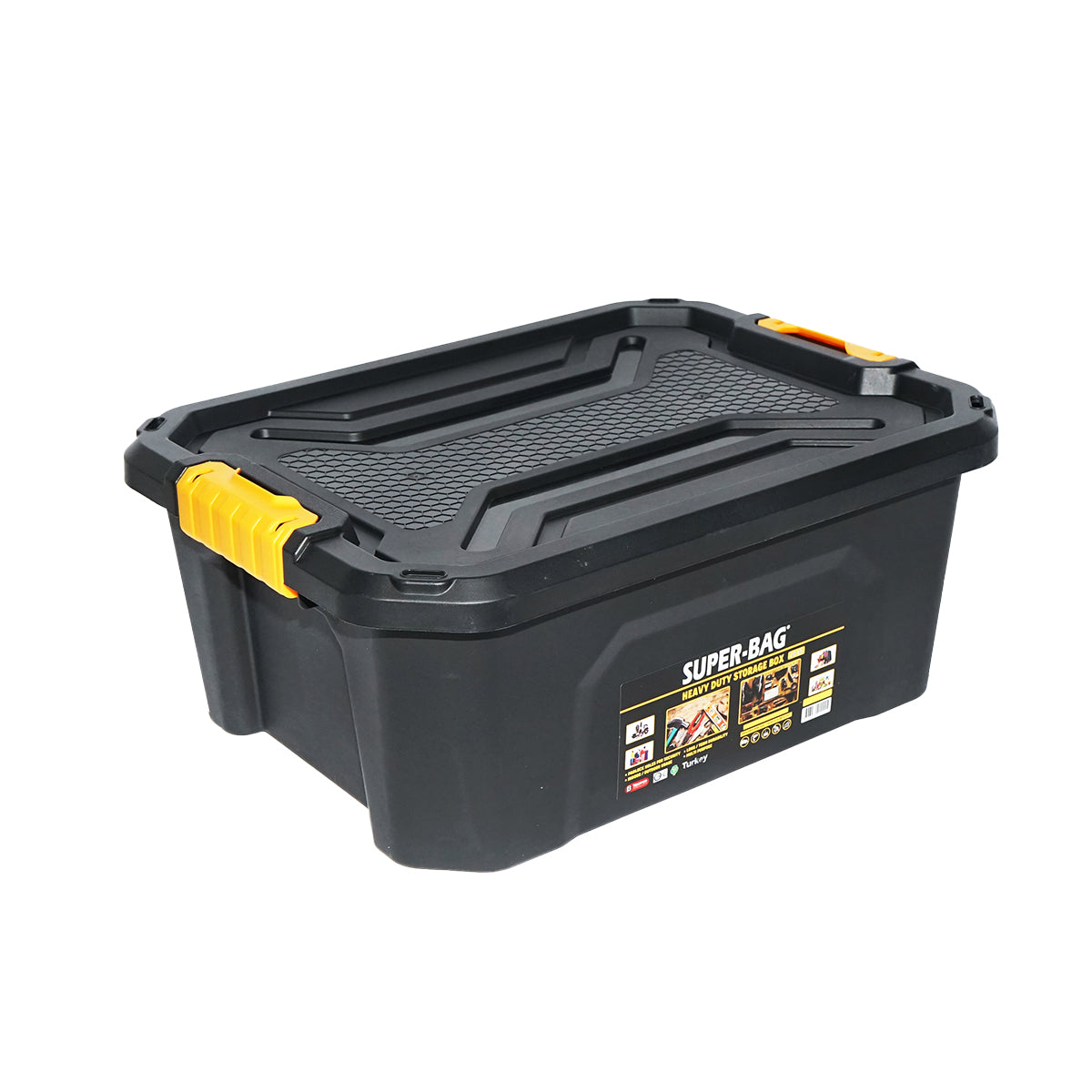 Storage box with lid for heavy loads 20L 490x380x200mm