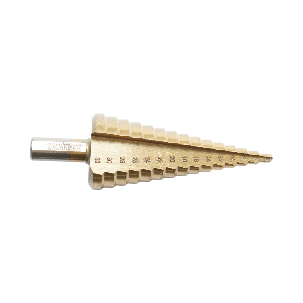 Cone drill in 15 steps 4-32mm made of 4241 HSS steel for metal, aluminum, wood, plastic, brass Crownman