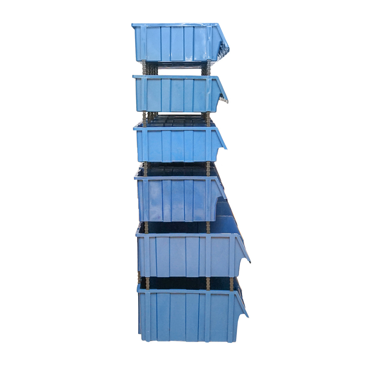 Stand with 26 boxes for storage / organization, blue plastic box, 1020x510x1350mm