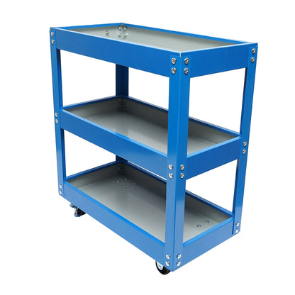 Metal cart on wheels with 3 shelves for tools 510x260x575mm