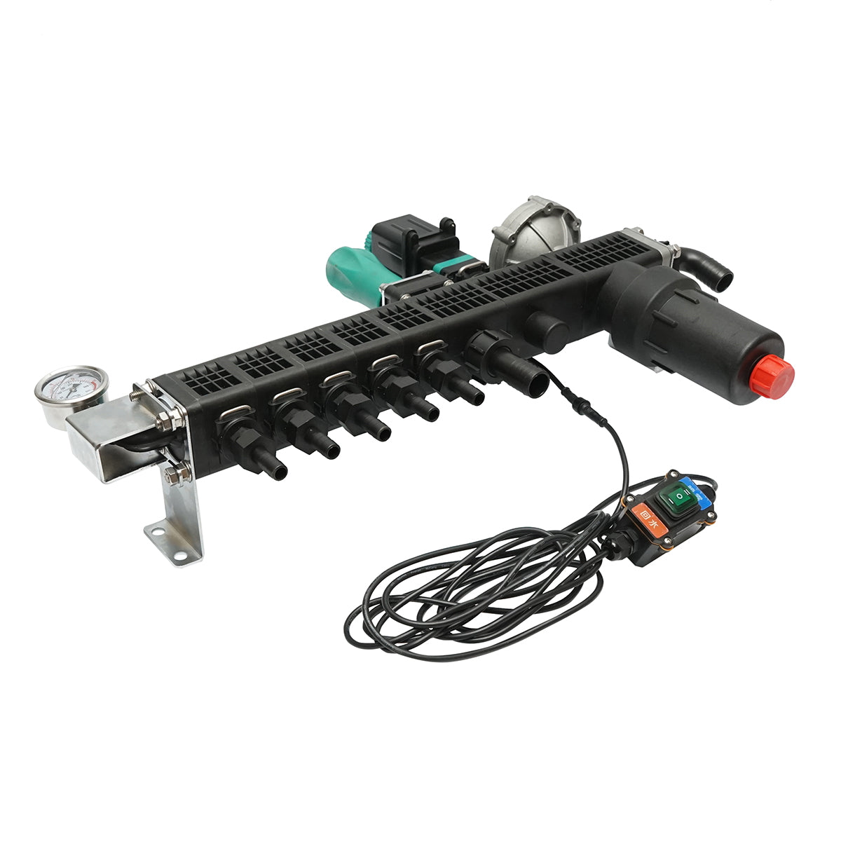 Herbicide distributor with 5 horsepower, filter, electric valve, and glycerin manometer 25 bar