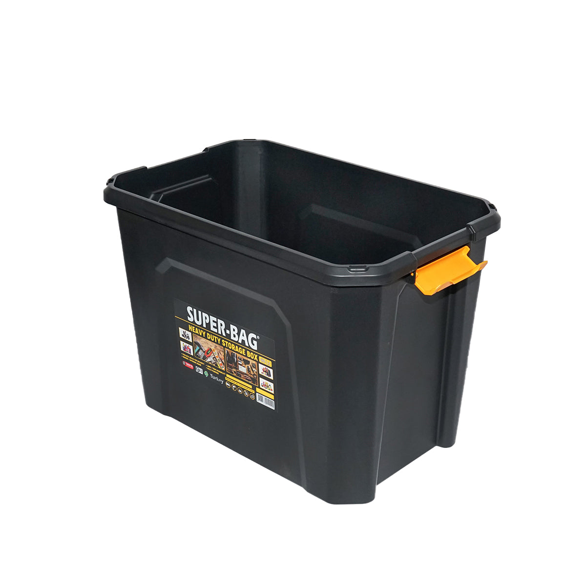 Storage box with lid for heavy loads 60L 580x380x405mm