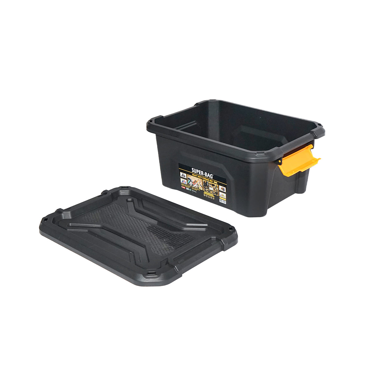 Storage box with lid for heavy loads 12L 385x295x175mm