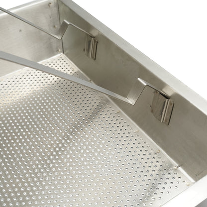 Stainless steel tray for decapping 520x415x110mm