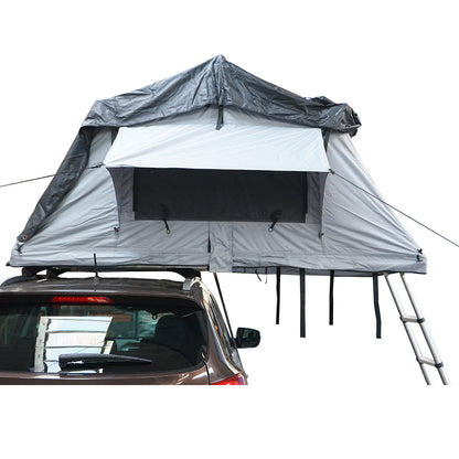 Waterproof car tent for 2 people, attachment to the ceiling with a platform and ladder