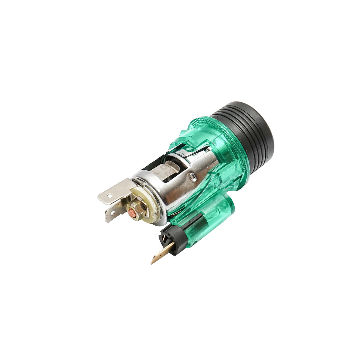The universal car cigarette lighter socket fi28 12/24V 10A, with integrated green light Breckner Germany