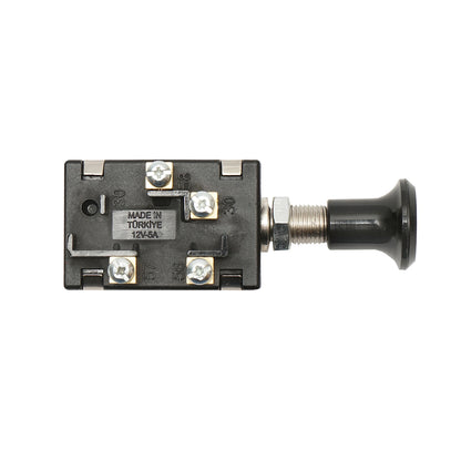 Short on-off switch 12V/5A pull switch with metal fastening nut Breckner Germany